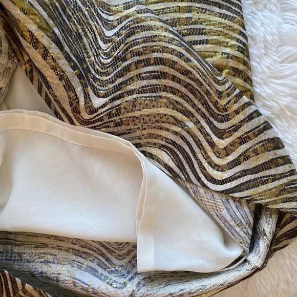 Tory Burch Gold and Black Midi Dress - Picture 5 of 10